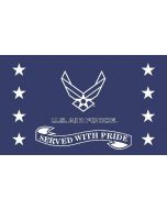 Flag - United States Air Force Served With Pride/Wings #1713