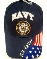 United States Navy Military Hat Seal Logo/USA Flag Bill CAP602G