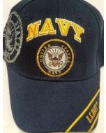 Unites States Navy Military Hat "NAVY" w/Seal (YellowText) CAP602T