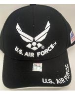 United States Air Force Hat - U.S. Air Force White Wings - Black A04AIA03