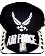 United States Air Force Hat- Wings Logo w/Stars A04AIA27-BK
