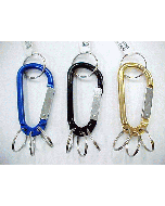 KC (Keychain)  67884 Carabiner w/3 Rings SOLD BY THE DOZEN