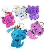 KC (Keychain) 69023 Bling Cute Cat SOLD BY THE DOZEN