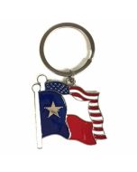 KC (Keychain)  66452 Texas/USA Flag SOLD BY THE DOZEN
