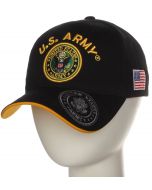 United States Army Seal Hat A04ARM06-BLK/GLD - Black