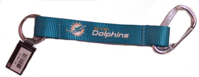 NFL Miami Dolphins Carabiner Lanyard Keychain 