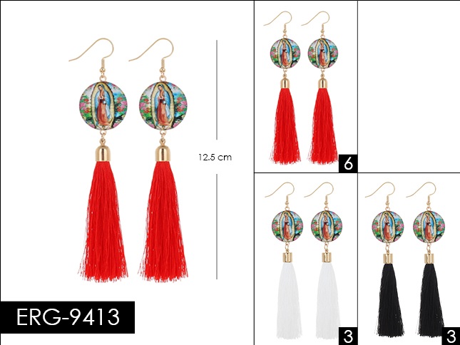 EARRING - Guadalupe ERG-9413 SOLD BY THE DOZEN