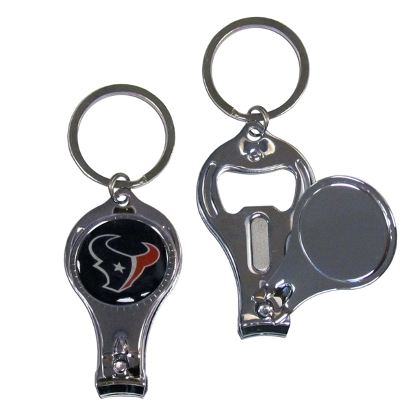 NFL Houston Texans NAIL Clipper/Bottle Opener Key Chain