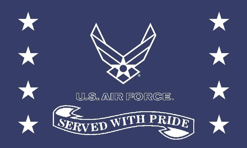 FLAG - United States Air Force Served With Pride/Wings #1713