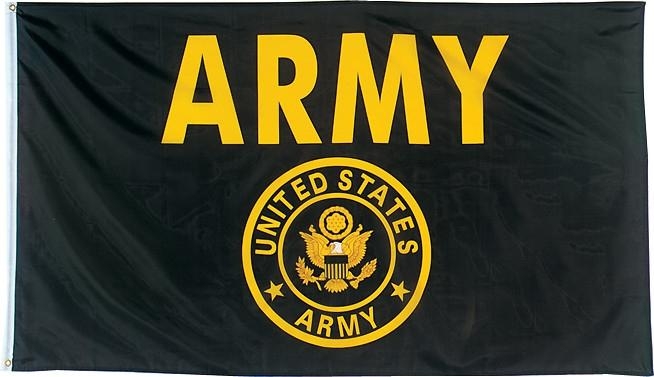 Flag - United States Army GOLD & Black 1601 3X5