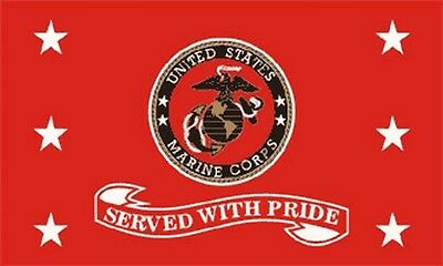 FLAG - Marine Served With Pride 1408