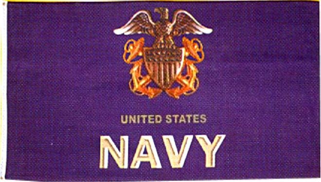 FLAG - Navy Text 1301 3X5