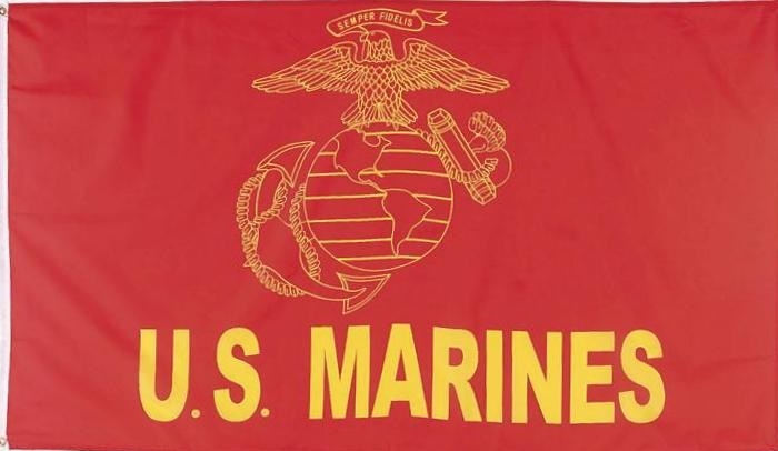 ''FLAG - ''''U.S. Marine'''' Red 2428 3X5 ''