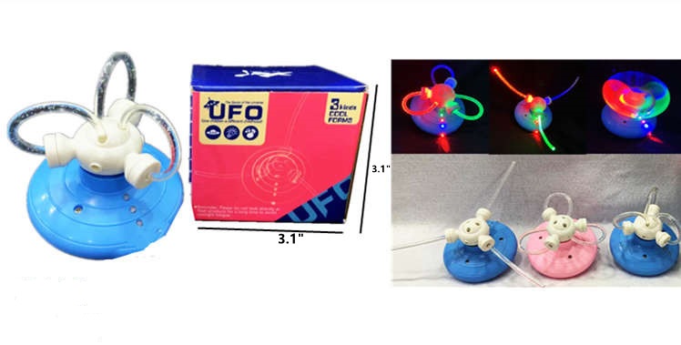 UFO LED SPINNING 8416 W/BATTERIES