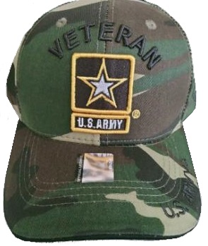 United States Army VETERAN HAT w/Star-A04ARV01-CAM