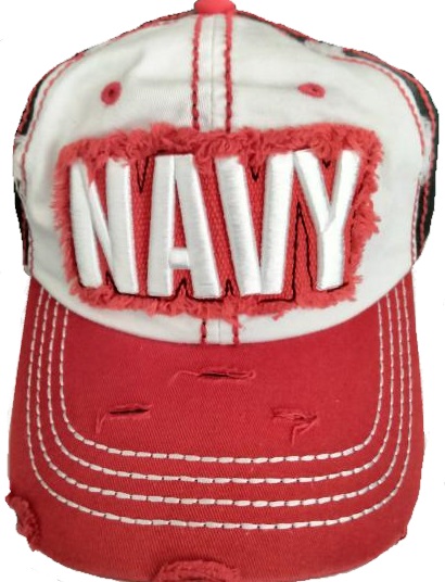 United States Navy HAT - ''NAVY'' Distressed A12NAV01-RD