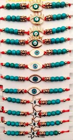 BRACELET - Turquoise Eye SA-4924 SOLD BY DOZEN PACK