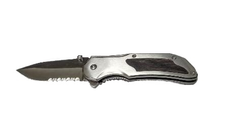 KNIFE T27098-1 Stainless Steel w/ Wood Inlay