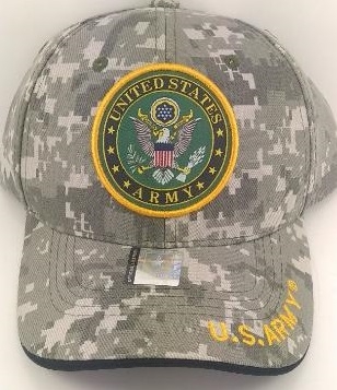United States Army HAT with Woven Seal - Digital Olive A03ARM03