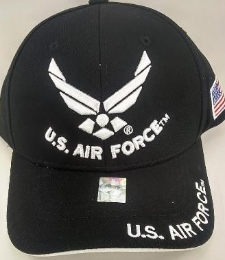 United States Air Force HAT - U.S. Air Force White Wings - Black A04AIA03