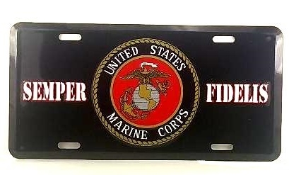 LICENSE PLATE - United States Marine Corps Semper Fi