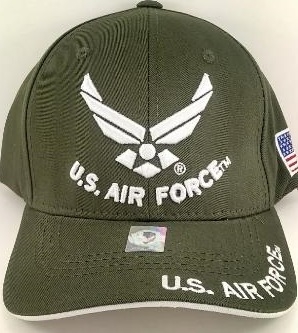 United States Air Force HAT U.S. Air Force w/Wings - Olive A04AIA03-OLV/WHT