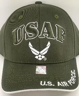 ''United States Air Force HAT ''''USAF'' w/Wings - Olive A04AIA04-OLV/WHT''