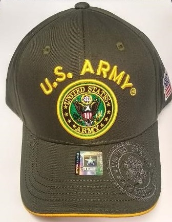 United States Army HAT w/Seal A04ARM06-OLV/GD