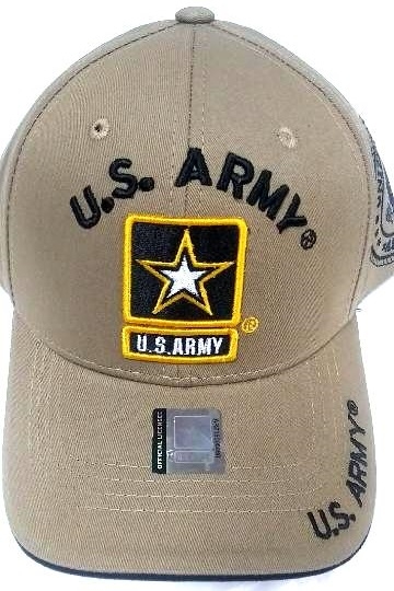 United States Army HAT with Star Logo - A04ARM01 KHK/BK