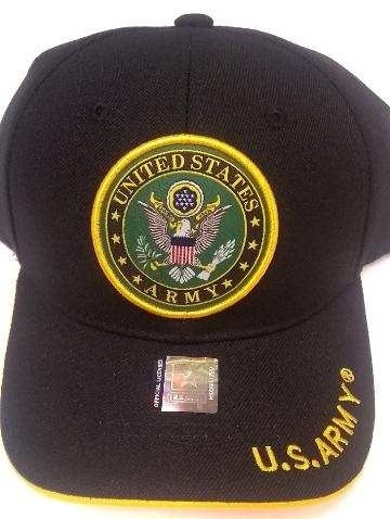 United States Army HAT with Woven Seal - A03ARM03 BK/GD