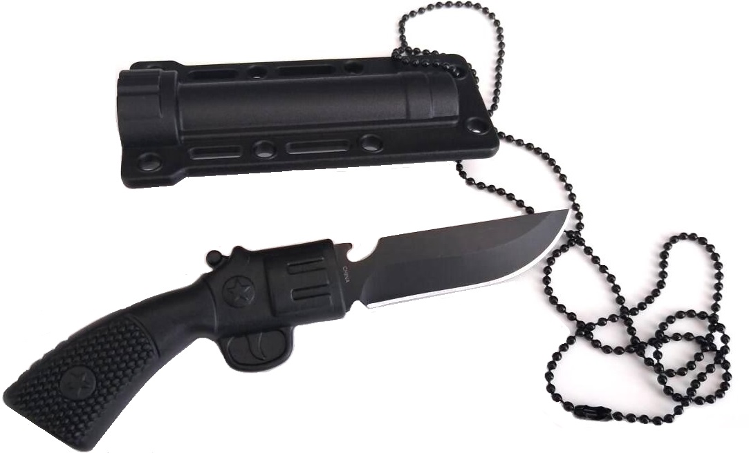 Knife - T22193BK Pistol NECKLACE