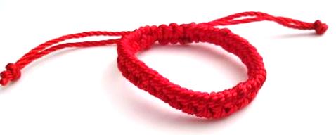 BRACELET - Plain Red Rope 435-97 SOLD BY DOZEN