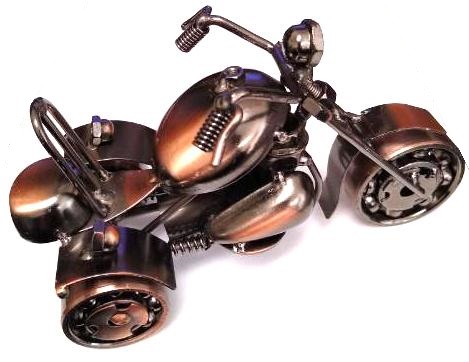 Texas Decor - Metal MOTORCYCLE M26ABCD-1