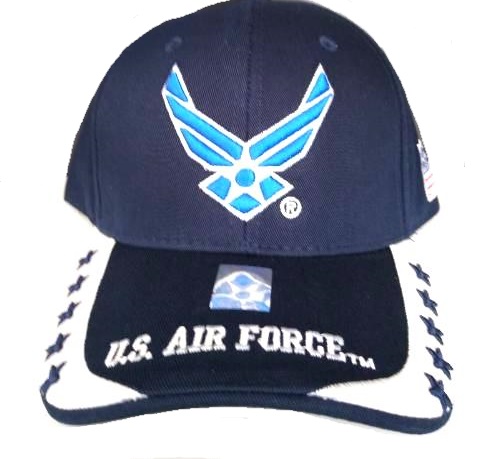 United States Air Force HAT - Wings w/Stars On Bill A04AIA23-NVY