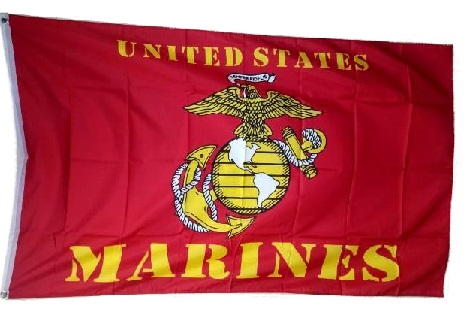 FLAG - United States Marines w/Logo 1427
