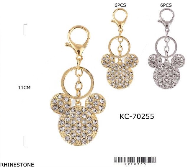 KC (KEYCHAIN) Mouse Rhinestone KC-70255 SOLD BY THE DOZEN