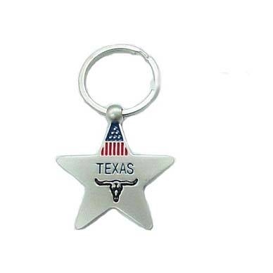 KC (KEYCHAIN)  66411 Texas/Longhorn Star SOLD BY THE DOZEN