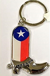 KC (Keychain)  66430 Texas Flag BOOT SOLD BY THE DOZEN