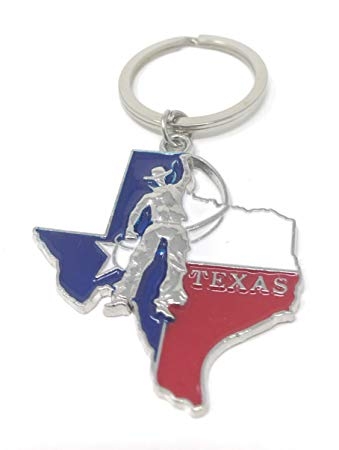 KC (KEYCHAIN)  66431 Texas Cowboy Map SOLD BY THE DOZEN