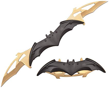 Knife 06BK/GD Black Bat w/GOLD Blades