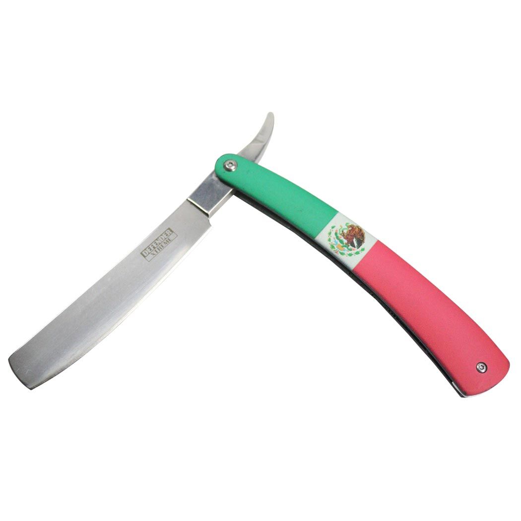 Knife - 13239 Mexico Flag Straight RAZOR