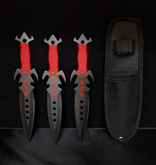 KNIFE T004298BK 3pc Throw - black