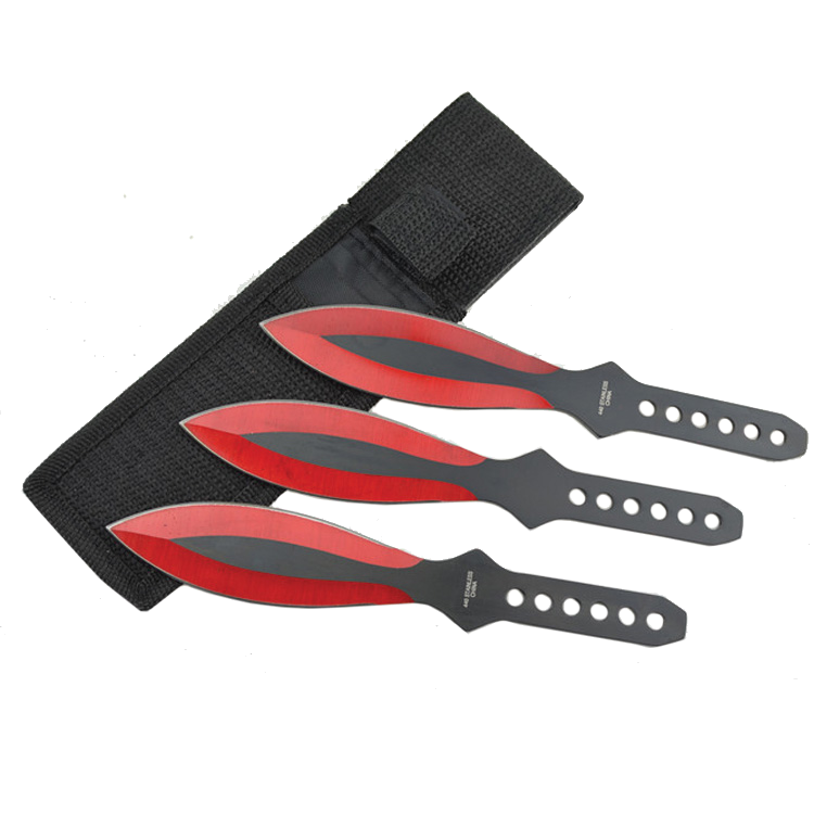 KNIFE - A1303RD 3pc THROWING Knives 