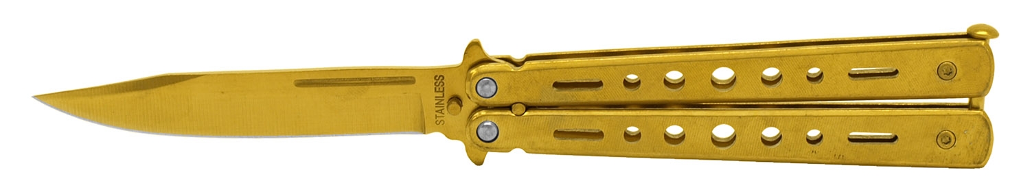 KNIFE BA1003GD Stainless Steel BUTTERFLY KNIFE - Gold