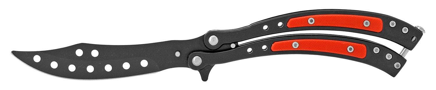 KNIFE BA1030BR Ergonomic BUTTERFLY KNIFE - Black/Red 