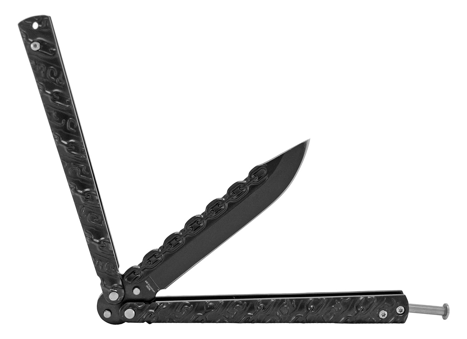 KNIFE BA1098BK Chain Gang BUTTERFLY KNIFE - Black