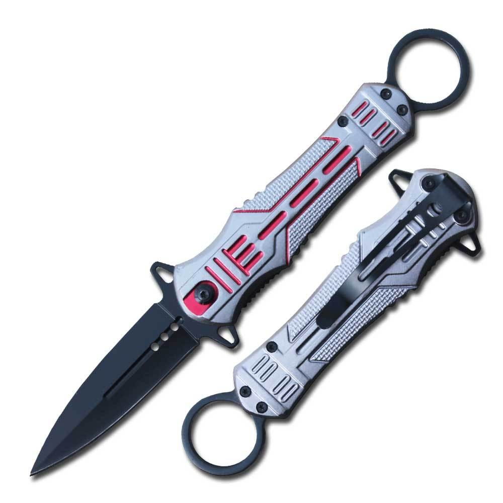 KNIFE BF210306-SR Silver/Red 