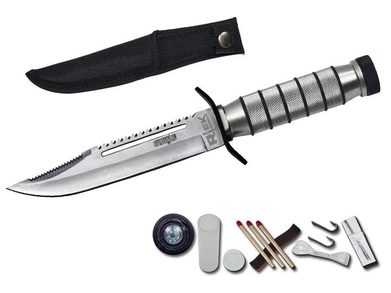 KNIFE HK716-95B Silver SURVIVAL 9.5''