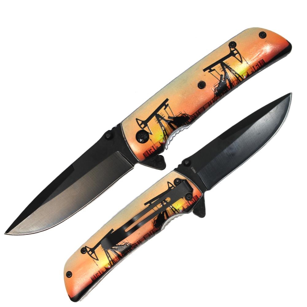 KNIFE PK1734-A Oil Field Orange
