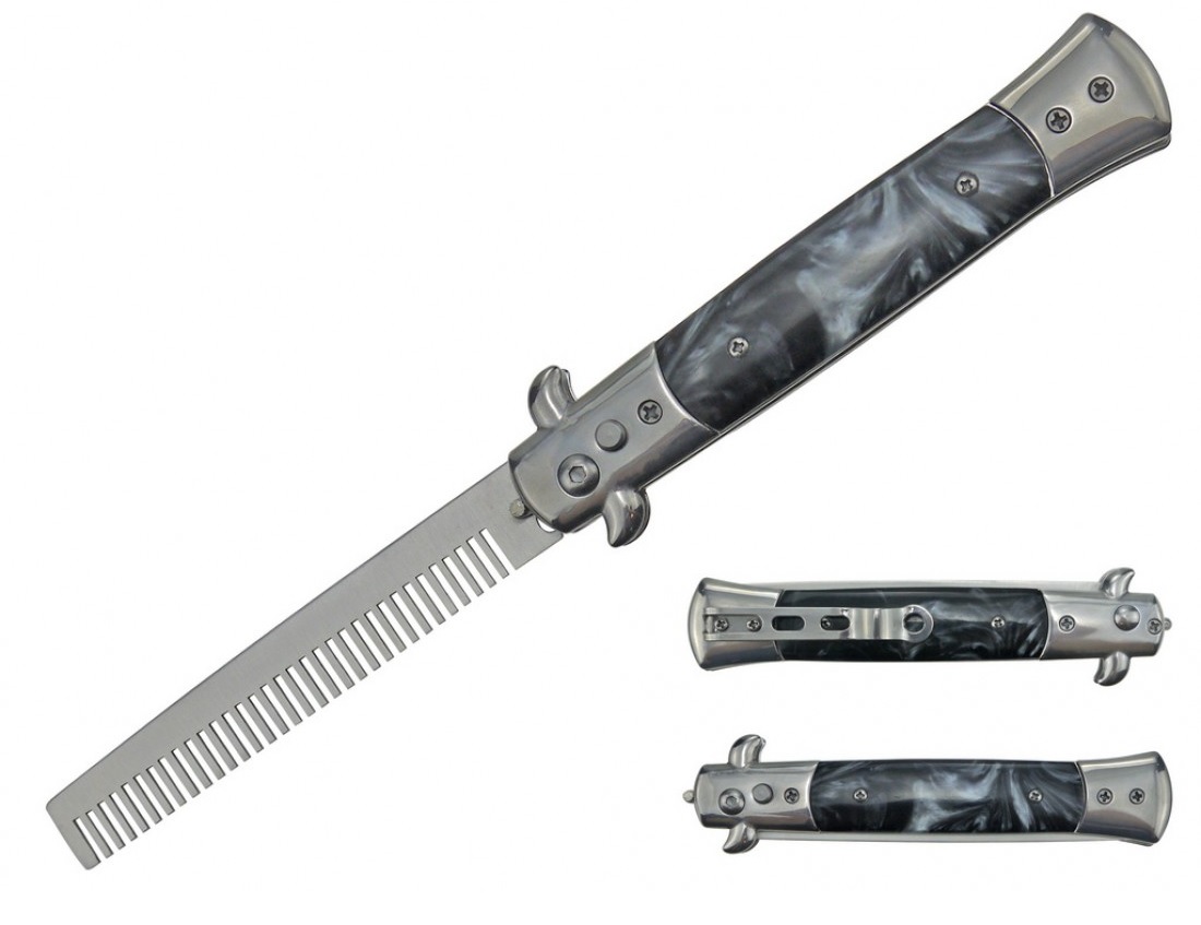 ''KNIFE - T2701-4 9'''' Switch Blade Comb ''